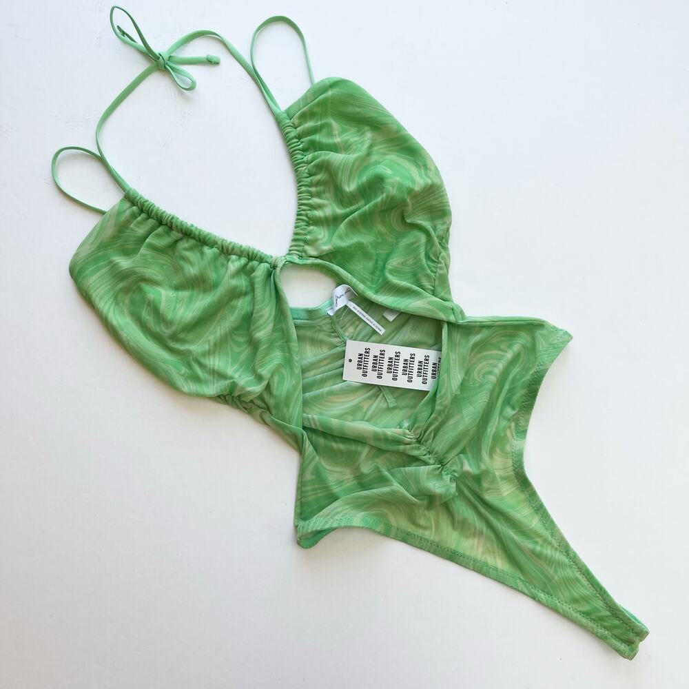 Urban Outfitters Out From Under Green Marble Rhea Printed Bodysuit - Picture 8 of 11